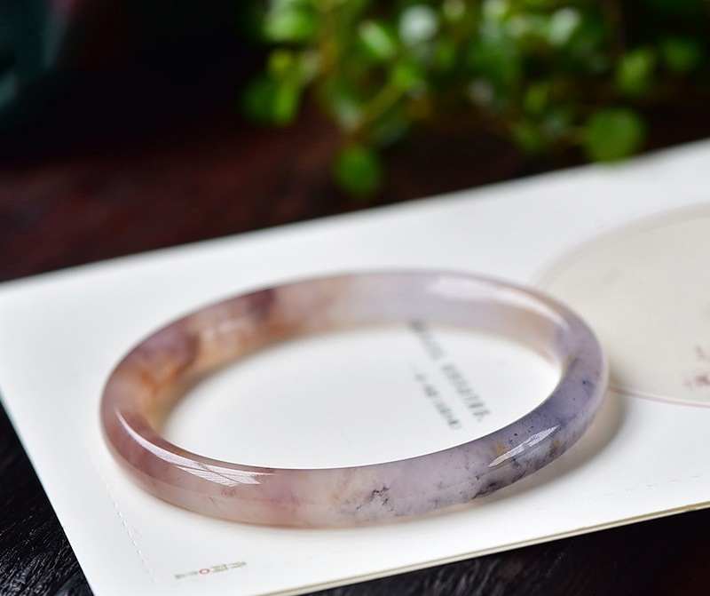 Vòng tay ngọc Cẩm Thạch bản tròn trơn